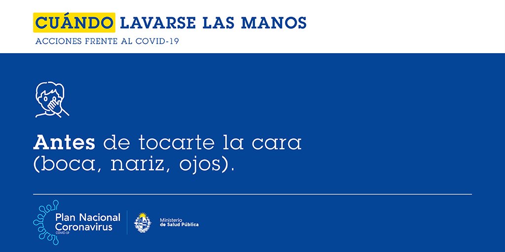 MSPUruguay's tweet photo. El lavado de manos es una práctica esencial para prevenir muchas enfermedades, infecciones, gripe y especialmente en este tiempo, para evitar el contagio por #COVIDー19. https://t.co/g5BFH5MyrG