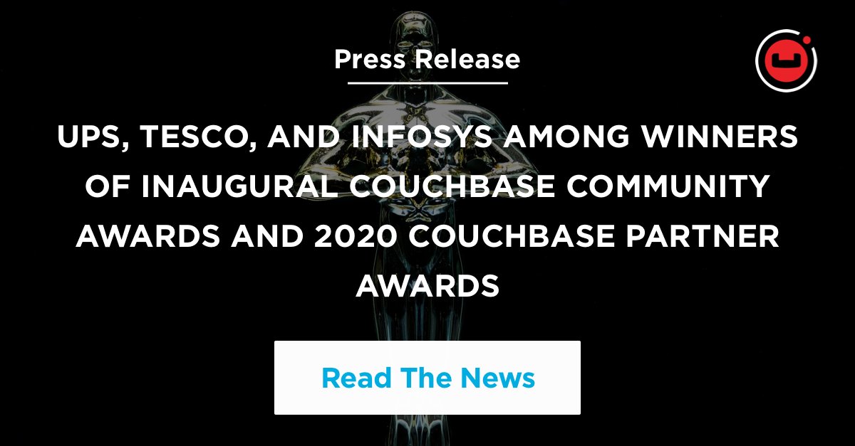couchbase's tweet photo. #Couchbase announces winners of first ever Couchbase Community Awards. As part of #CBConnectONLINE the awards recognize organizations’ work in accelerating the modernization of legacy databases and enabling innovation for enterprise-critical applications. https://t.co/xHSn6qsFSa https://t.co/Rz1ScHvrnw