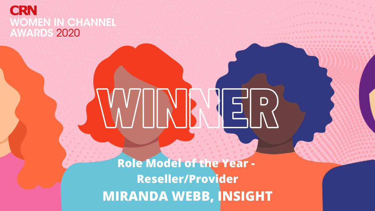CRN_UK's tweet photo. Next Role Model of the Year – Reseller/Provider. Congratulations to Miranda Webb from @Insight_UK! #WomeninChannel https://t.co/Mbp5gz14UX