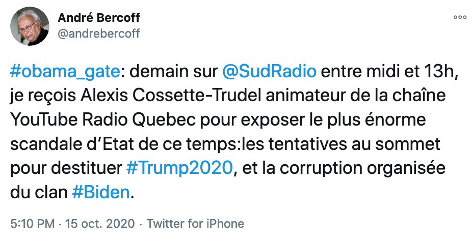 Celui qui est sans doute le principal promoteur francophone du mouvement QAnon sera demain à l'antenne d'une radio française.Allo le  @csaudiovisuel.