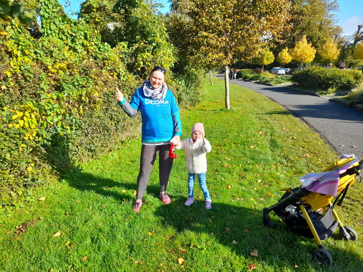 debraireland's tweet photo. The amazing Gunita and daughter Maria took part in the @VhiWMM for DEBRA Ireland on Saturday. Gunita pushed Maria the whole 10km in her buggy. It never ceases to amaze us the courage & determination of our families. We are SO PROUD of you Gunita & Maria #EBAware #EBWarriors🦋💙 https://t.co/Wc1bcudl9N