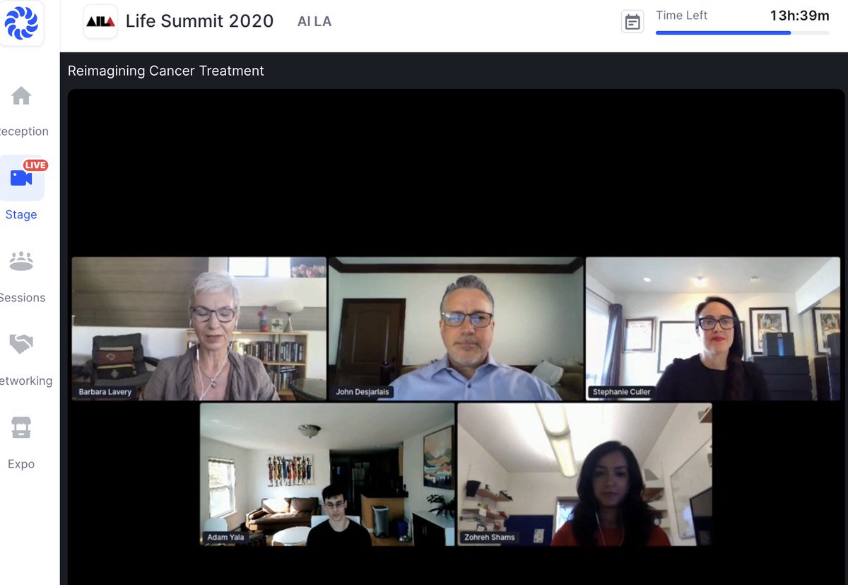 AILA_Community's tweet photo. Reimagining Cancer Treatment w/
@YalaTweets
@bar2bar2
@JrdDesjarlais
@StephJCuller
@Cambridge_CL
Enter Event: https://t.co/8RkGiUDfSa
#LifeSummit20 #oncology #microbiome #AI #immunotherapy #CancerResearch https://t.co/oUq7ejm7hK