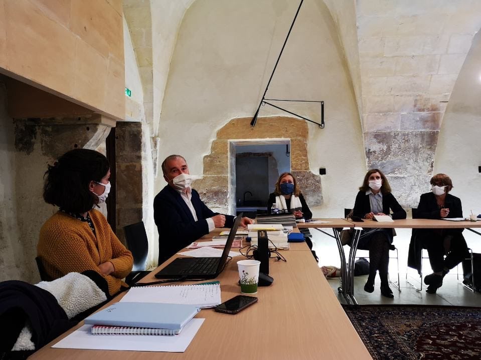 IMECArchives's tweet photo. [RENCONTRES POÉTIQUES]
Matinée de travail pour le lancement de la 12e édition, consacrée à Christophe #Tarkos à #imecarchives avec les professeurs engagés dans le projet cette année. À suivre prochainement sur les réseaux de l'IMEC ! #patmo #caisses #lemomotment #normandie #caen https://t.co/DbLlg8WDpk