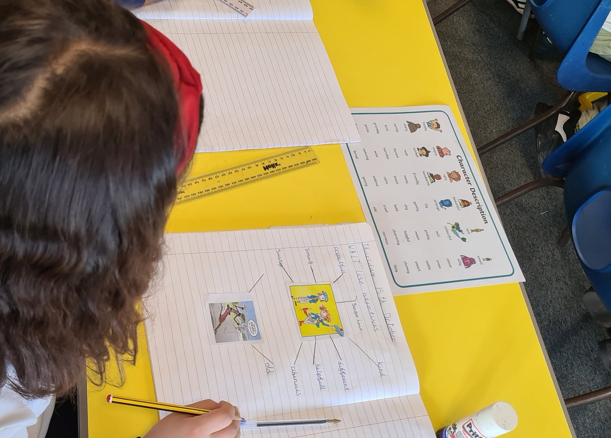 MissBegum10's tweet image. Today we made a mind map of adjectives to describe the two character- Miss Bloat and Miranda! 👧 👵#There'sASnakeInMySchool #CharacterDescription