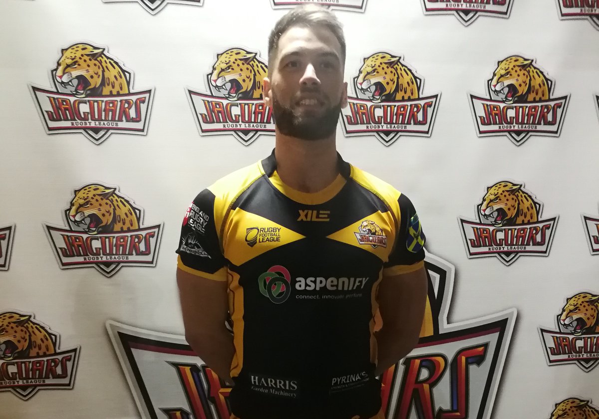 Jaguars Vice Captain, Sean Roberts sports the Jaguars 2020/21 kit. Sponsored by @aspenify, software &amp; services company in Worcestershire &amp; the USA. First time out will the RFL Pilot Game against Bath RL. <a href="/EuroXIIIs/">Euro XIIIs</a> <a href="/TheRLEPodcast/">The Rugby League Europe Podcast</a> <a href="/bbchwsport/">BBC HW Sport</a> <a href="/OfficialDRFC/">Droitwich RFC</a> #rugbyleague <a href="/RugbyWorcs/">#RugbyWorcs</a>