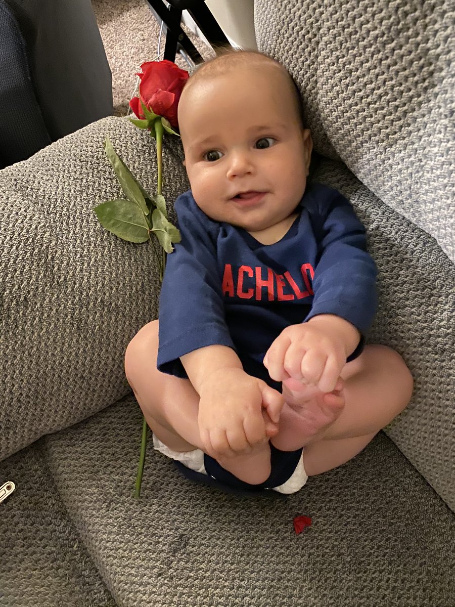 MonicaCraigmile's tweet photo. Spencer
19 weeks old
Unemployed 

Sweet boy who loves to smile at blondes, brunettes... honestly anyone. The ladies will love his shirtless look by the pool and he promises to stop eating the roses and start handing them out instead! 

@ABCBachelorThe @BacheloretteABC https://t.co/GVOZRIfNTF