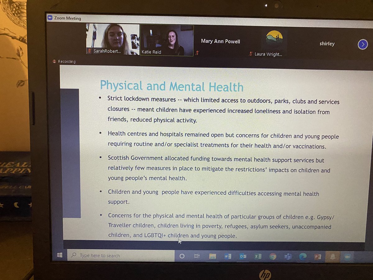 YLSSarahRobbo's tweet photo. Fascinating event focusing on Making Children’s Rights Real in Times of Crisis. 

A joint online event between Canada &amp; Scotland. 

Very informative &amp; fantastic event looking at the Independent Children’s Rights Impact Assessment on COVID-19 policies #ChildrensRights #RRCR https://t.co/bzQtCD4uA3