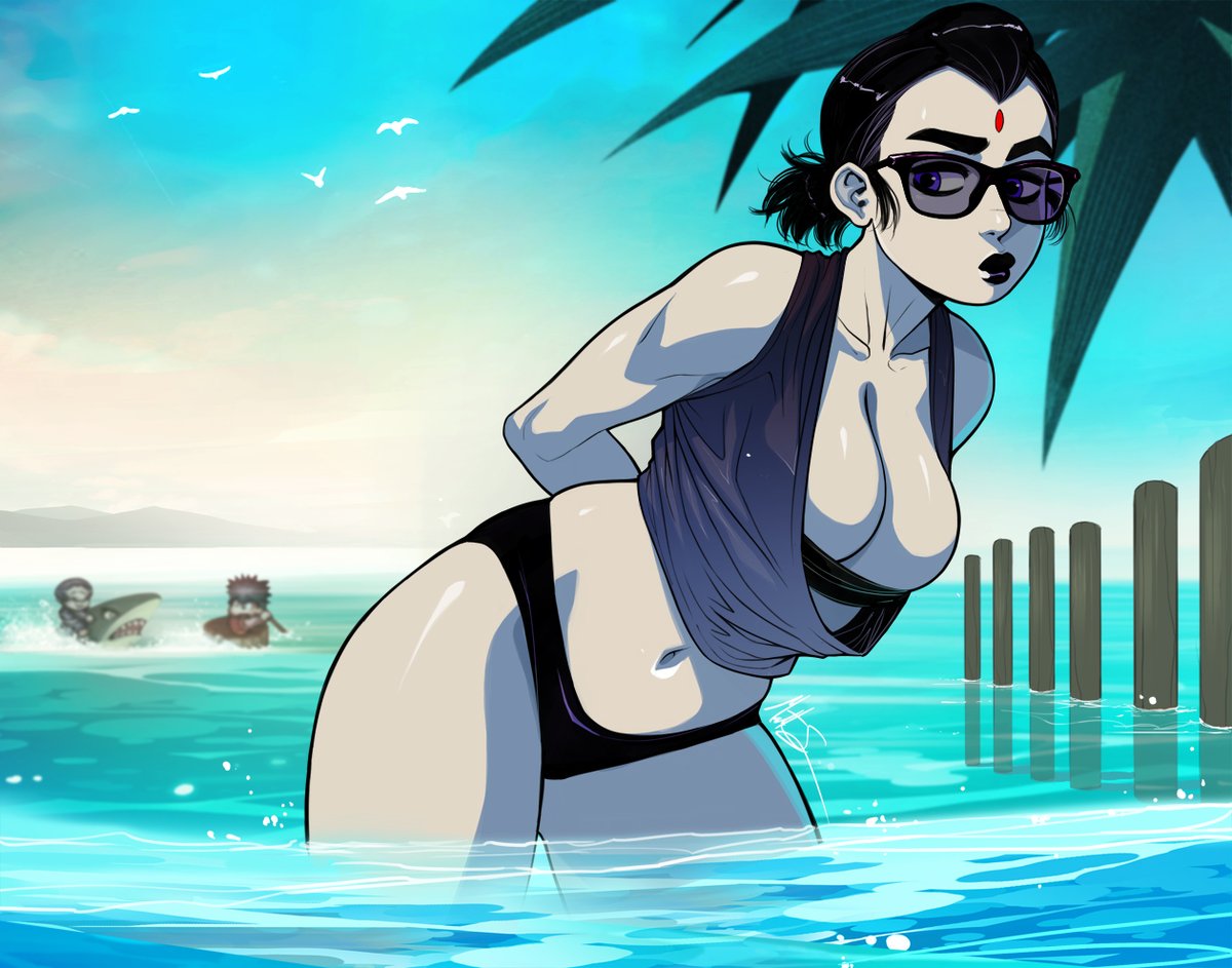 mSperoni's tweet photo. Day at the beach. #Raven #Raventober #NewArtThursday https://t.co/NiMkj9o77i