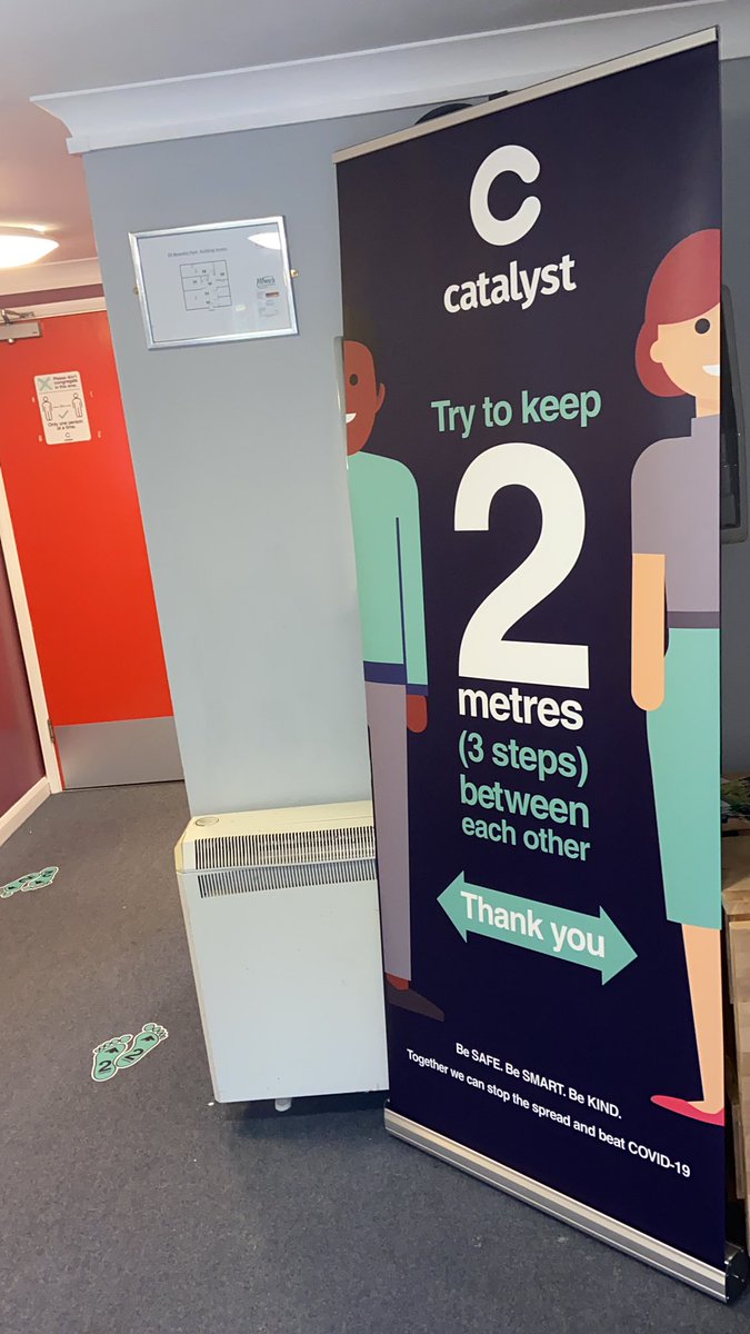BroxbourneUtd's tweet photo. New social distancing posters up and ready and in use at BP community centre ⬅️➡️ #SocialDistancing @CommunityAds_ @catalysthousing https://t.co/ihJVyKM5CM