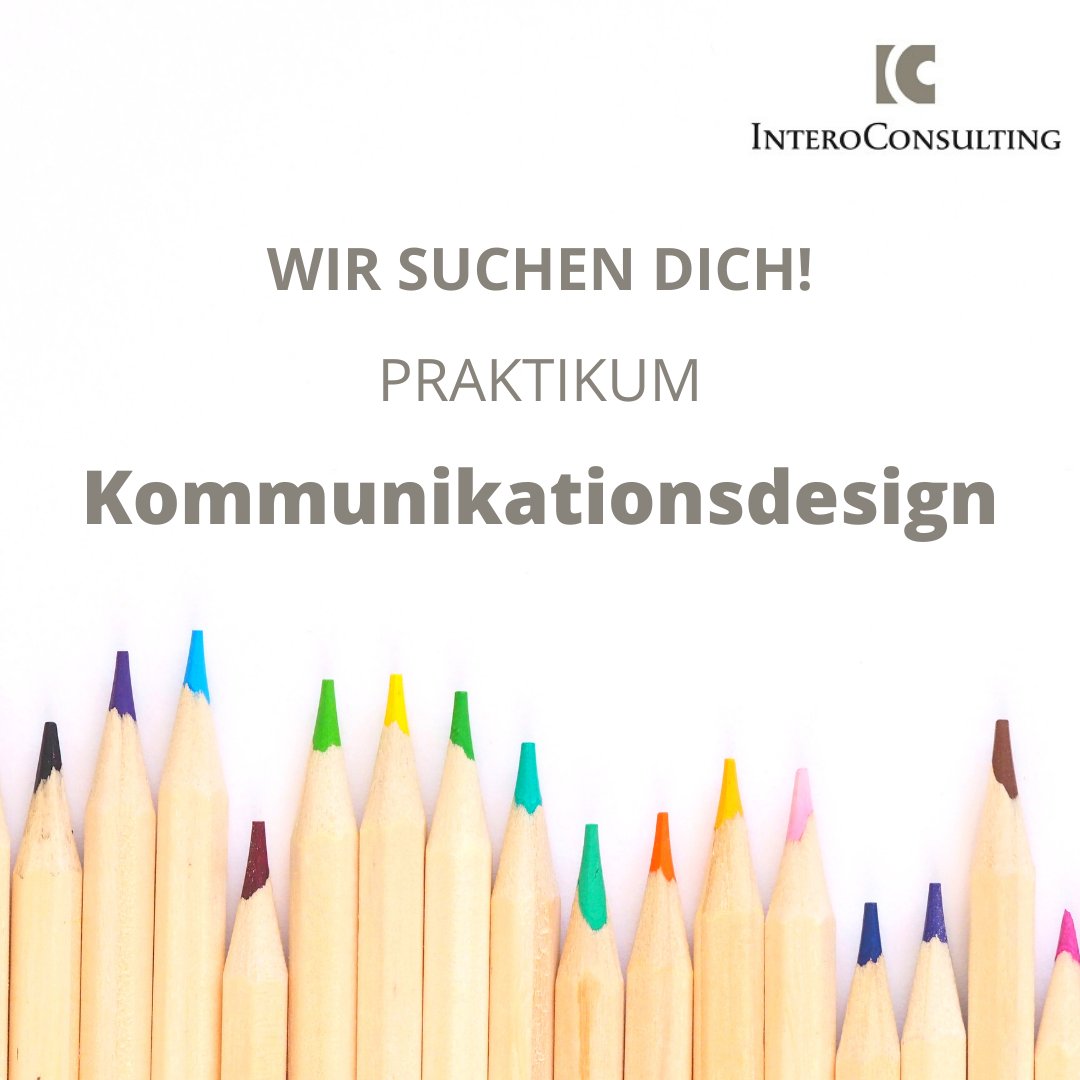 InteroConsult's tweet photo. Du begeisterst dich für Kommunikationsdesign und hast kreative Ideen, die du gerne in die Realität umsetzt? Dann suchen wir genau dich! 
Auf dich warten ein engagiertes Team, interessante Aufgaben und viel gestalterischer Freiraum. Mehr unter: https://t.co/yc1hbbo8wc https://t.co/Kz4PtVZ9RO