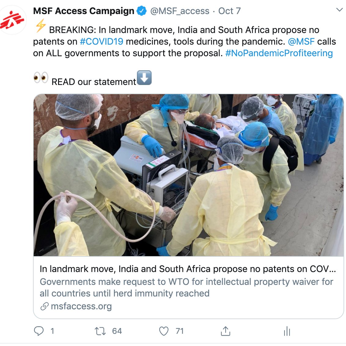MSF_access's tweet photo. How it started             How it’s going https://t.co/pT1gdKfk4V