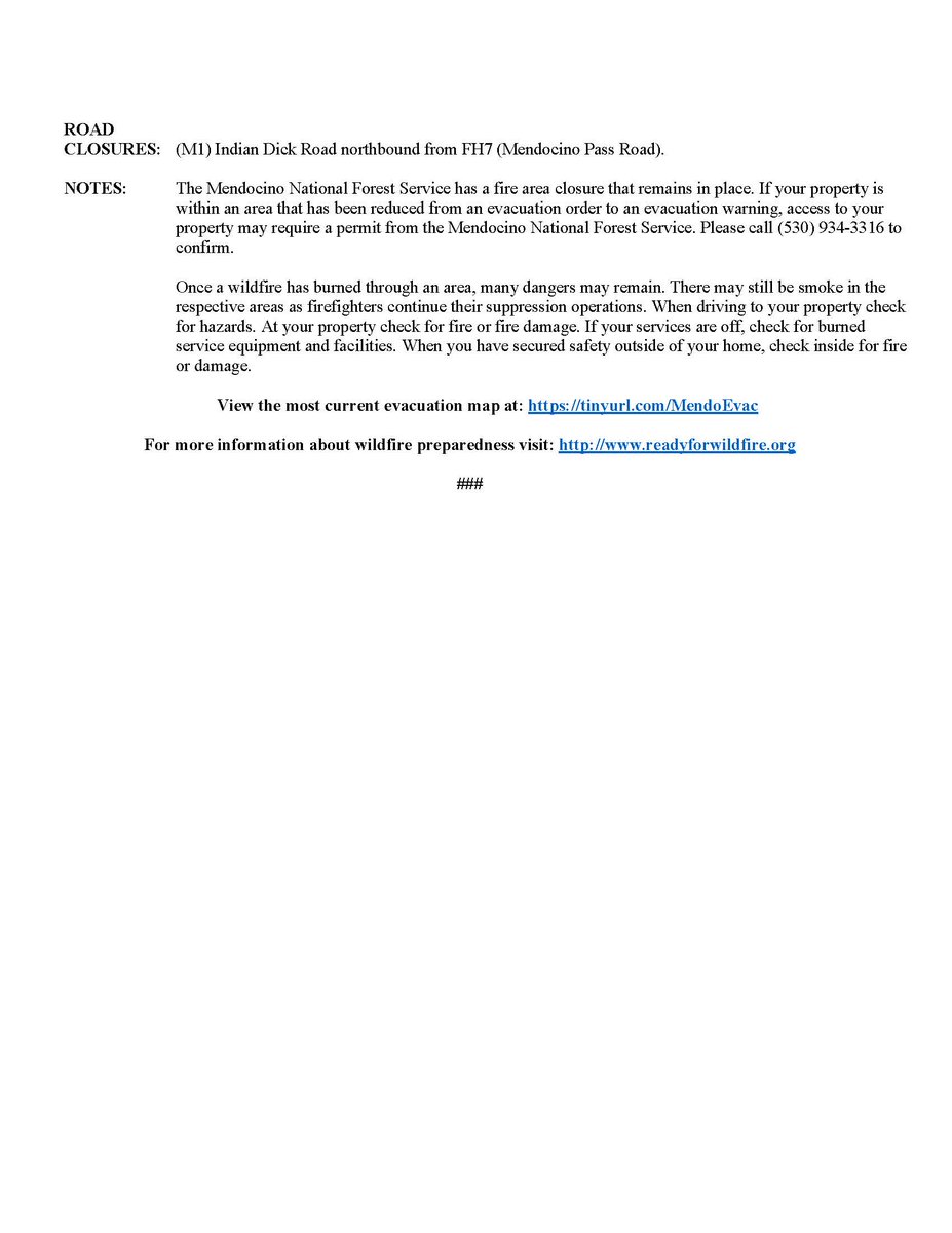 CALFIRE_MEU's tweet image. WEST ZONE STATUS OF EVACUATIONS IN MENDOCINO COUNTY #AugustComplexWestZone #AugustComplexfire #AugustComplex @MendoSheriff