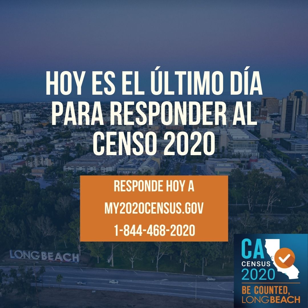 LBUtilities's tweet photo. 🚨 DEADLINE IS TODAY: Make sure you complete your #2020Census today🚨
It's safe, easy, and important. It only takes 10 minutes to impact the next ten years. Visit 💻 https://t.co/KNK4W9Ya2w to get counted.
Be Counted, Long Beach! #LBCounts2020 https://t.co/wx9FW2q0UO