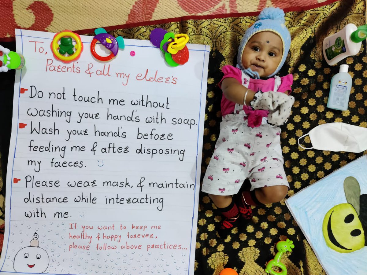 BhagyashriJawa1's tweet photo. Our little one wishes and demands😎everyone to wash hands with Soap. Hand Hygiene by all safeguards many lives like me from many ailments
#GlobalHandWashingDay2020 #HandwashChallengeMaharashtra #MyFamilyMyResponsibility #TippyTapGharGhar #COVID19 https://t.co/qq2bTBTciA