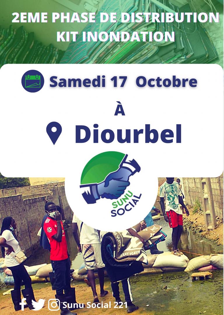 Sunusocial's tweet photo. Hello Twitter , aprés la première phase de distribution à Keur Massar, Sunu Social reprend la route et Direction Diourbel pour venir en aide aux Familles victimes des inondations.

Donner Sans Rien Attendre en Retour partout dans notre pays✊🏾

#Ss221 
#AdunaLeppTerangaLa https://t.co/2aIYgx00x5
