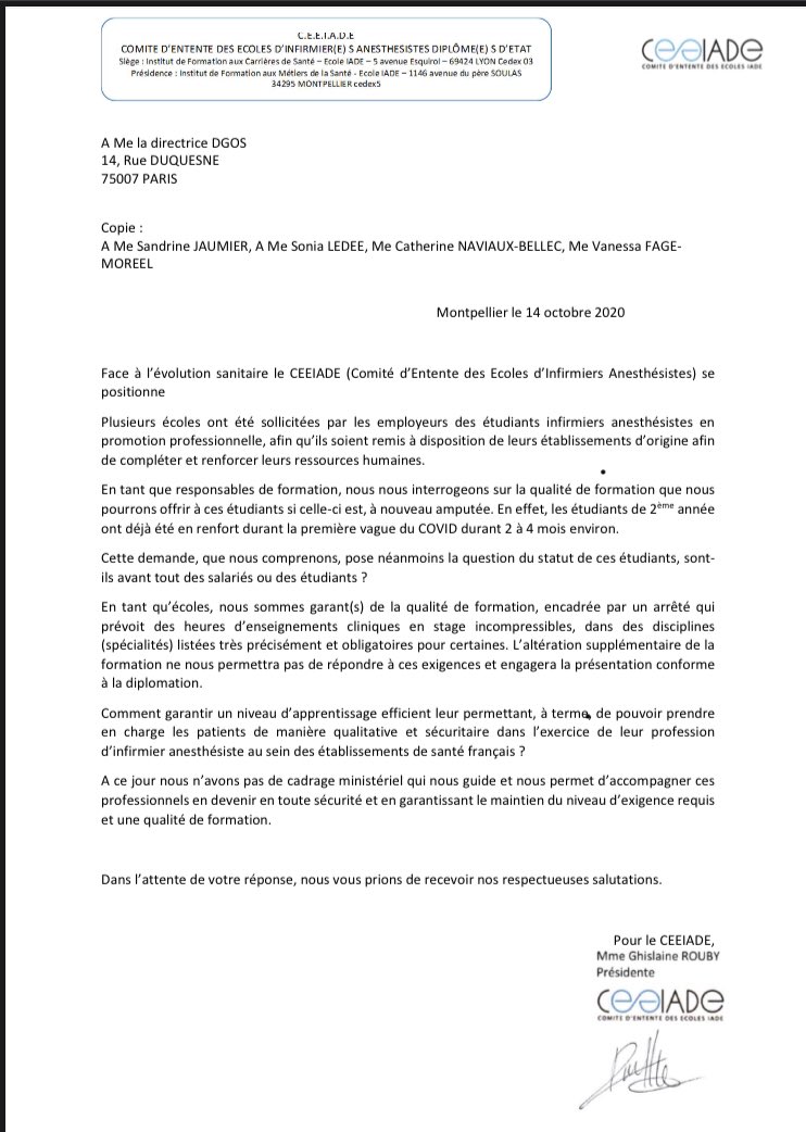 CEEIADE (@ceeiade) on Twitter photo Le CEEIADE  interpelle la DGOS devant la 2 eme vague COVID et la sollicitation des EIA! Quid de la qualité de la formation ?? Le CEEIADE  interpelle la DGOS devant la 2 eme vague COVID et la sollicitation des EIA! Quid de la qualité de la formation ??