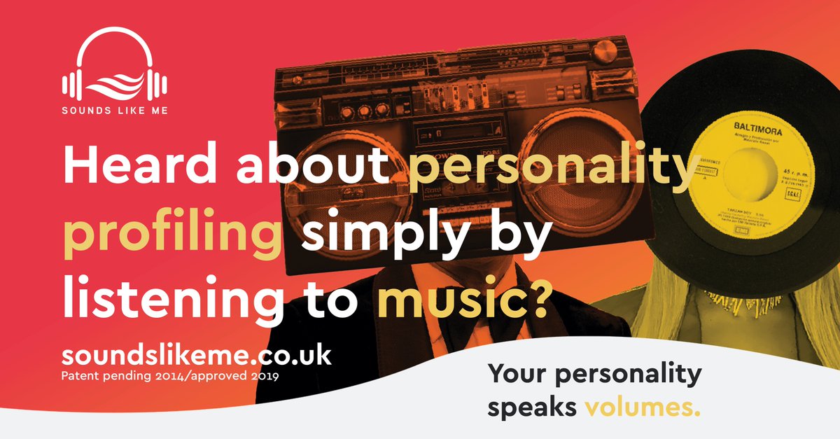 SoundsLikeMeTw's tweet photo. The latest breakthrough in personality profiling is actually more than six years in the making, but please don’t let being late to the party stop you from joining in. Visit https://t.co/M3Vruli4xx to learn more...

#personalityprofiling #personalityspeaksvolumes #soundslikeme https://t.co/itizLYt8oK
