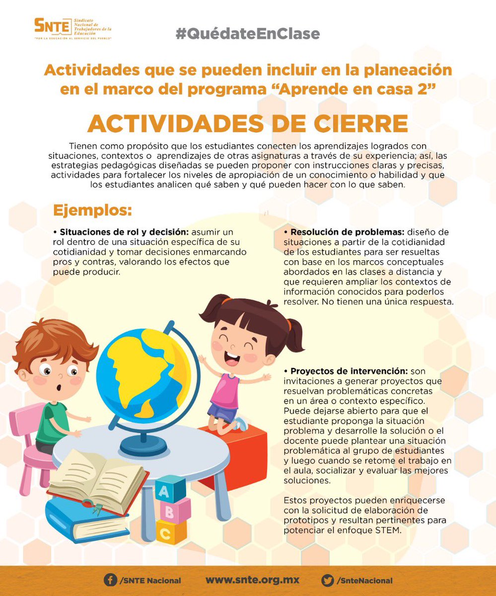 #QuedateEnClase 👨‍🏫🔛👨‍💻

📚 Planear actividades de desarrollo de la educación en línea fortalece el aprendizaje de alumnos ✔️ y facilita al docente identificar dificultades de sus estudiantes ✔️ Aplíca estos tips al 💯 en tus clases on line ☑️

#QuedateEnCasa 
#QuedateEnClase ✅