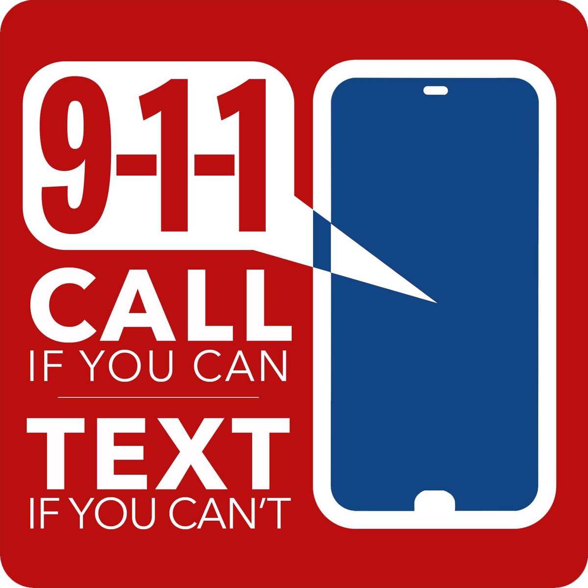 We are pleased to announce we are now accepting text to 911 in Hercules. Calling 9-1-1 in an emergency is still the preferred way to request help, and we urge you to “Call if you can, text if you can’t” and for most people, sending a text to 9-1-1 will not replace making a call.