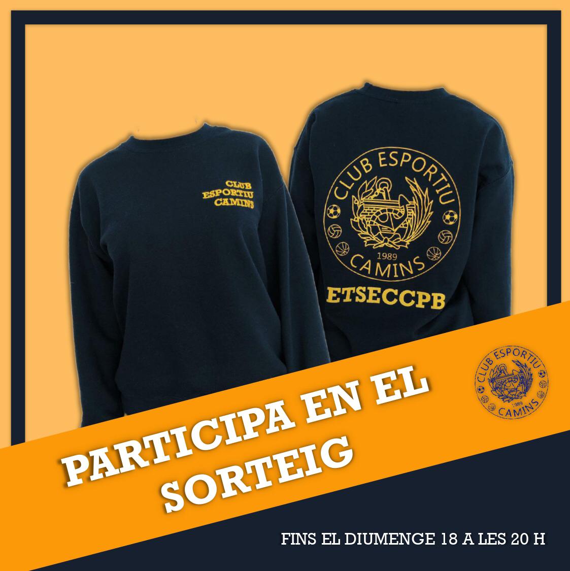ceccamins's tweet photo. SORTEGEM DUES DESSUADORES DEL CLUB ESPORTIU CAMINS! 

Per a participar al concurs cal que feu el següent:

- Doneu-li RT al tweet
- Seguiu el Twitter del CEC

Esperem que tingueu molta sort! 😜🍀🤞🏽

El concurs acaba diumenge 18 a les 20:00 i s’anunciarà el guanyador a les 21:00. https://t.co/L123mO5Z6m