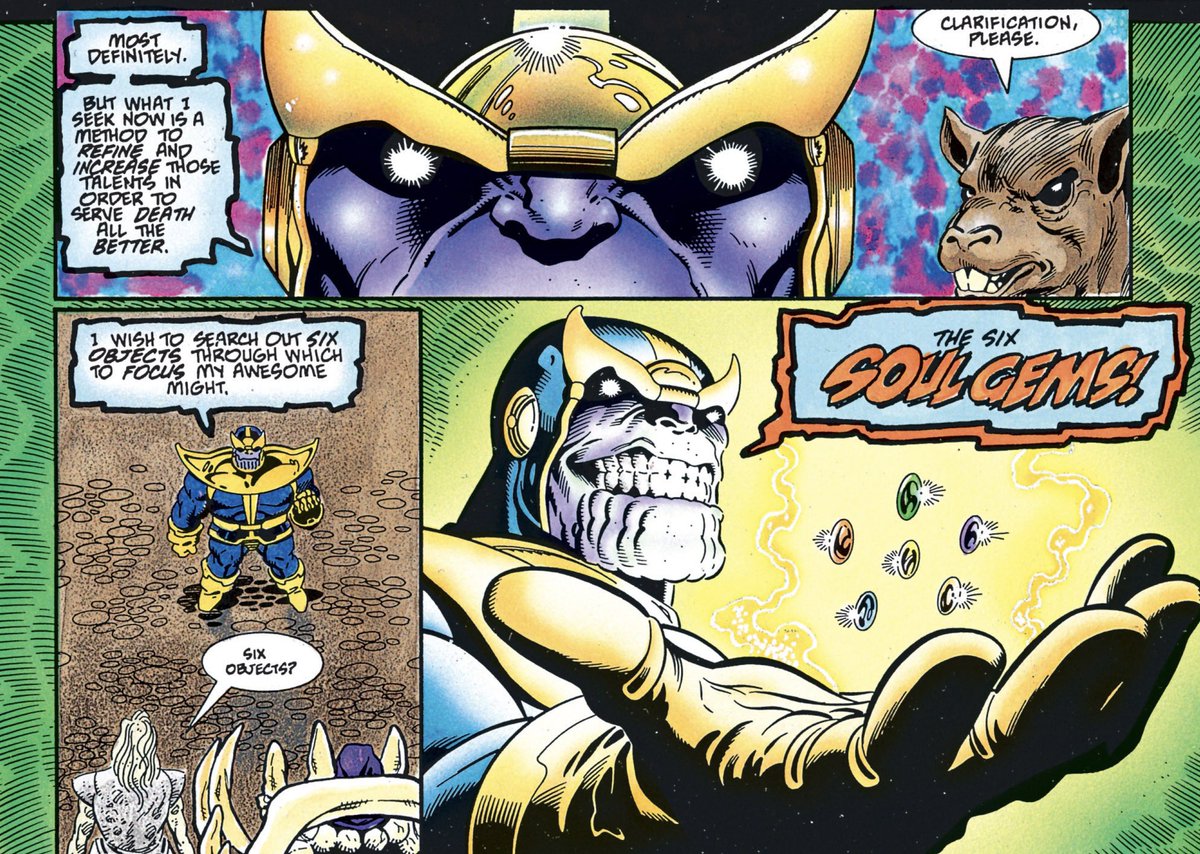 dano_cosmic's tweet photo. With #JimStarlin implying that a young #Thanos may appear in #Eternals, I think it makes sense they may explore how #Thanos came to know of the #InfinityStones...maybe we get an #InfinityWell type scene (minus Death).
✨
#InfinityGauntlet #MadTitan #MCU #MarvelCosmic
✨
1 of 2 https://t.co/1E9T8oVDWS