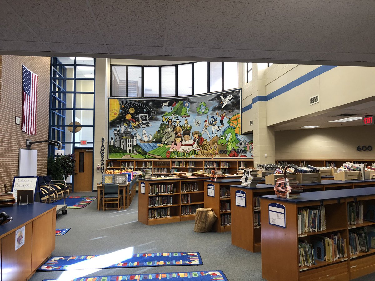 My school is all virtual for now. I was walking around with my camera showing the Kindergartners the library since they have never been in the school. I hear one student yell out, “Is that my school? I LOVE my school!”  <a href="/centreridgees/">Centre Ridge Rams</a> <a href="/FCPS_ElemLib/">Kim Christiansen Sigle (she/her)</a> #distancelearning