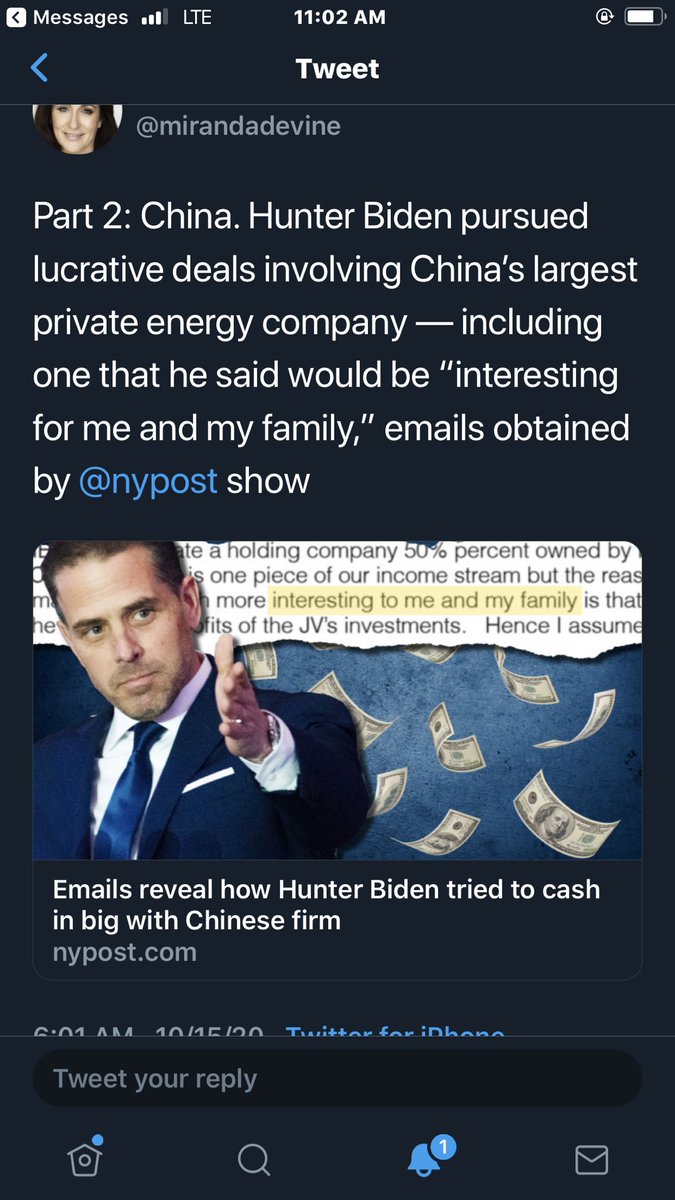 Of45Fan's tweet image. #BigTechElectionInterference  When you go to the link to the NYPost  for this article you get this 👇🏻