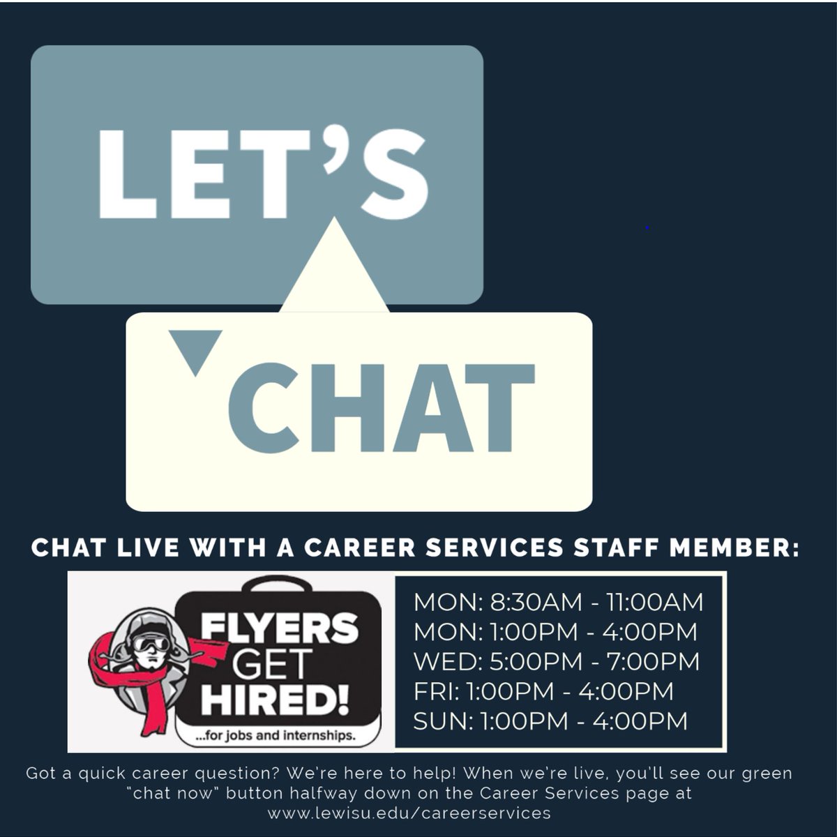 LewisCareerSvcs's tweet photo. #LewisU students: https://t.co/dylg9vddOh