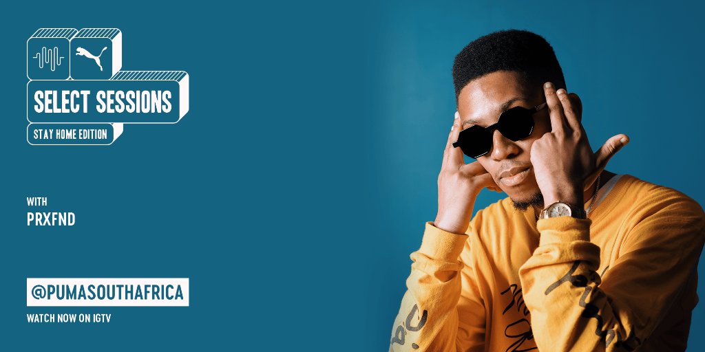 PUMASouthAfrica's tweet image. Crowned SA&apos;s hottest up-and-coming producer in 2019, @PRxFND has successfully maintained a low-profile despite being listed on some of the of hottest collaborations 🔥 Catch his performance on @PUMASouthAfrica IGTV NOW 📺