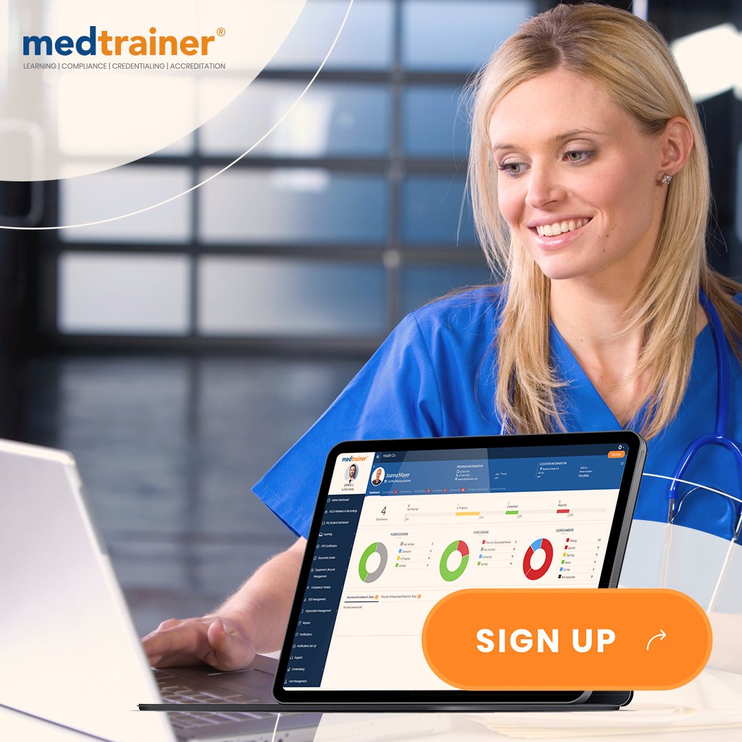 With MedTrainer, your healthcare facility will seamlessly meet accreditation requirements with each state and accreditation body such as AAASC, The Joint Commission, or Medicare! Learn more and schedule a consultation: ow.ly/YaNK50BTuid