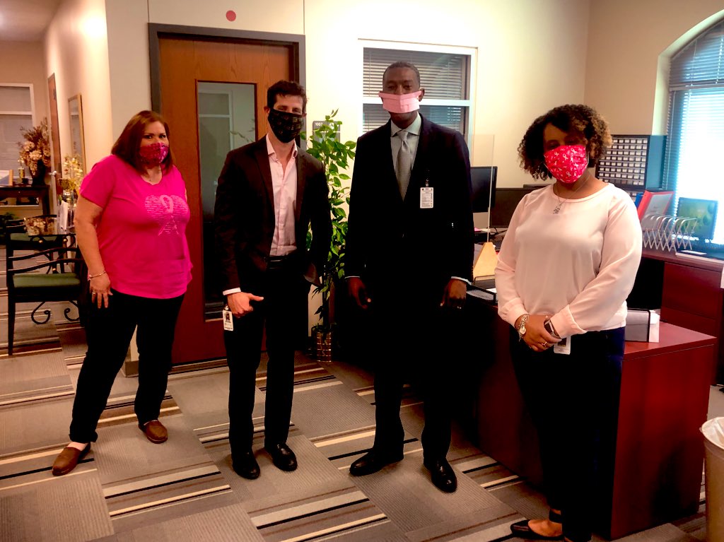 cwhs_springisd's tweet photo. Our CTE Team and Office staff are supporting the fight against Breast Cancer on Pink Out Day! @SpringISD_CTE #CTEgoesPINK #cwhs #springisd #springisd_cte #wunshcefamily #togetherwearestronger https://t.co/m9pMfVnBgF