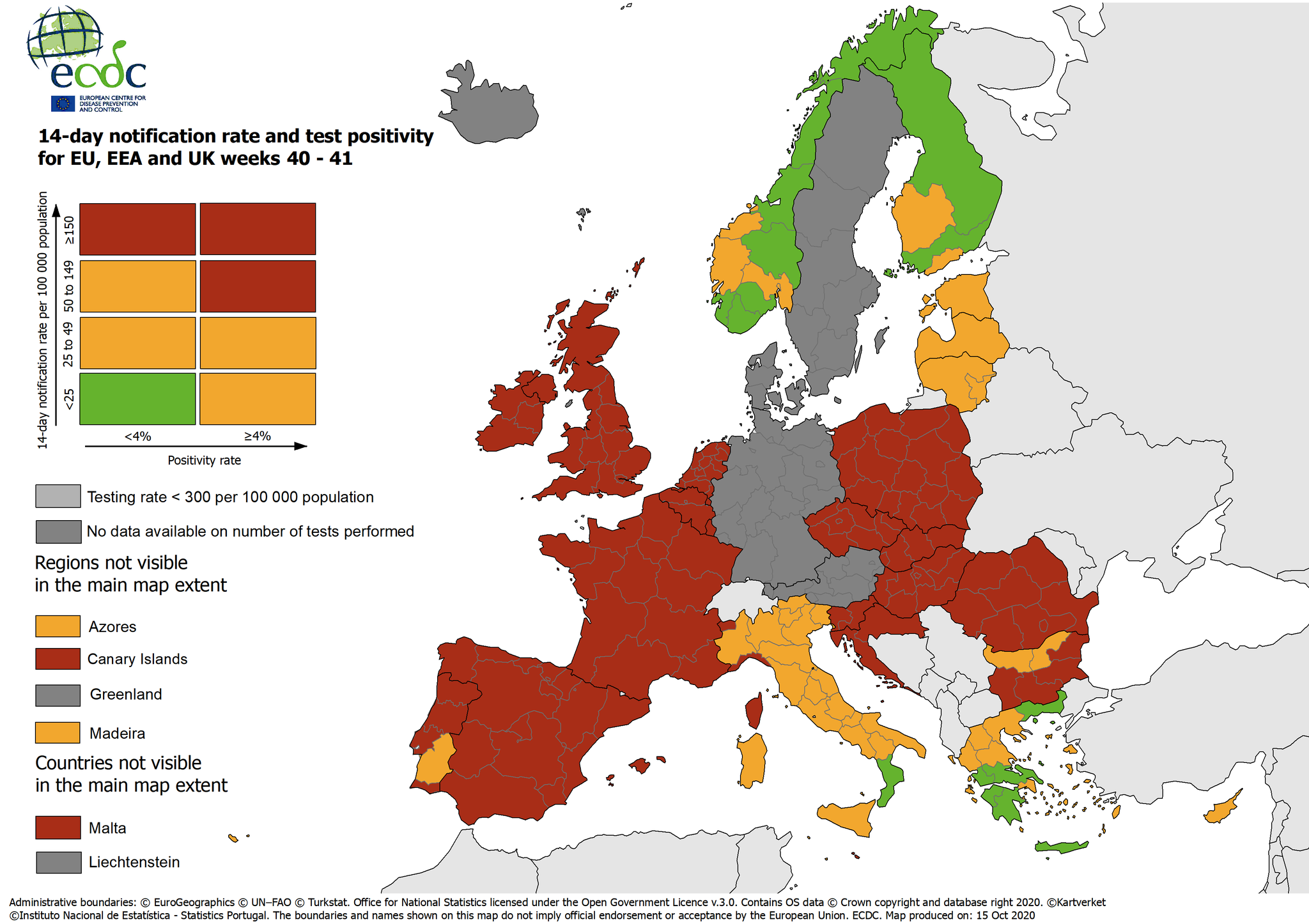 ECDC on Twitter: "The first🚦map has just been published! The maps include information on: ▪️ the 14-day notification rate of new confirmed #COVID19 cases at subnational level ▪️ weekly COVID-19 testing rates ECDC on Twitter: "The first🚦map has just been published! The maps include information on: ▪️ the 14-day notification rate of new confirmed #COVID19 cases at subnational level ▪️ weekly COVID-19 testing rates