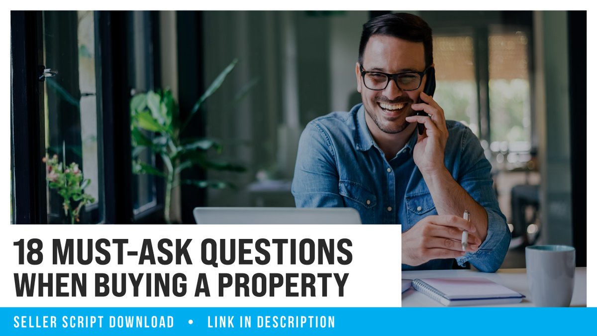 Realeflow's tweet photo. These are the key questions every Real Estate Investor should ask when speaking with a potential seller 👉 https://t.co/2AQ5D7LxLx

#buyinghouses #firstflip #howtoflipahouse #houseflip #residentialredeveloper #realestateinvesting #sellingrealestate #buyingrealestate https://t.co/U2S5lhyt9L