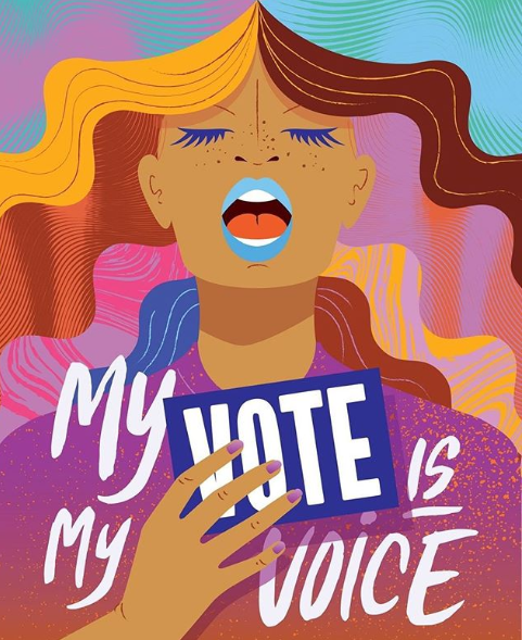 DoloresHuertaFD's tweet photo. Have you voted yet? Enough with the excuses - let's organize and vote for the change we want to see in our communities. Art Credit: @RockTheVote #CountVoteWin #ContarVotarGanar #VoteForOurLives #VotarParaVivir #VoteWithDHF #MyVoteMyVoice #MiVotoMiVoz #GOTV #Vota #SiSePuede #DHF https://t.co/AxQldBiLVc