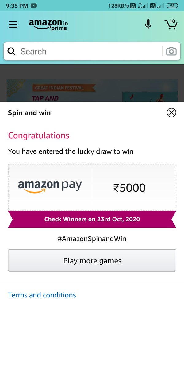 Kingsankush75g1's tweet photo. #AmazonSpinandWin https://t.co/0yoY5RoOzl