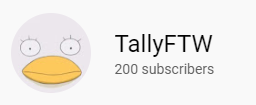 Tally_FTW's tweet photo. Well that didn't take long. Thank you all for 200 subs! The support has been awesome and the grind for 500 starts now :D https://t.co/Pk4v1yiFku