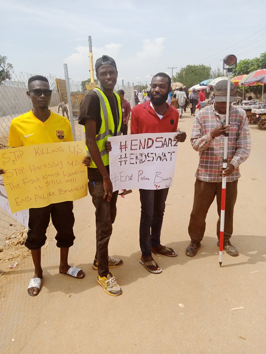 mondayolu307's tweet photo. #EndSWATNow
#EnSARS
#EndPoliceBrutalityNigeria
PEACEFUL WALK PROTEST
#ADAMAWAPROTEST
@feminist_co @kikimordi @Yola_Twitta @EmmeEmmaGwanah @abdul_bapullo @legitngnews @SaharaReporters
THANK YOU @FRSCNigeria for being with the #Protesters
@PoliceNG #EndPoliceBrutality https://t.co/7bfVHm673f