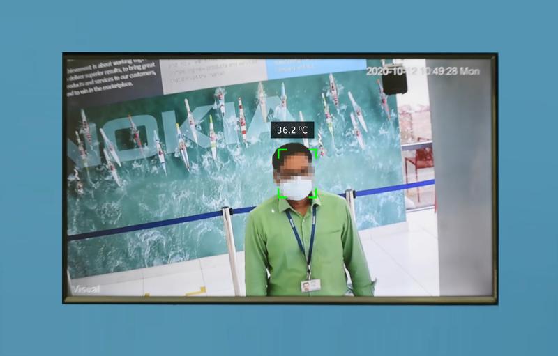Nokia's COVID detection system automatically scans for temperature, mask