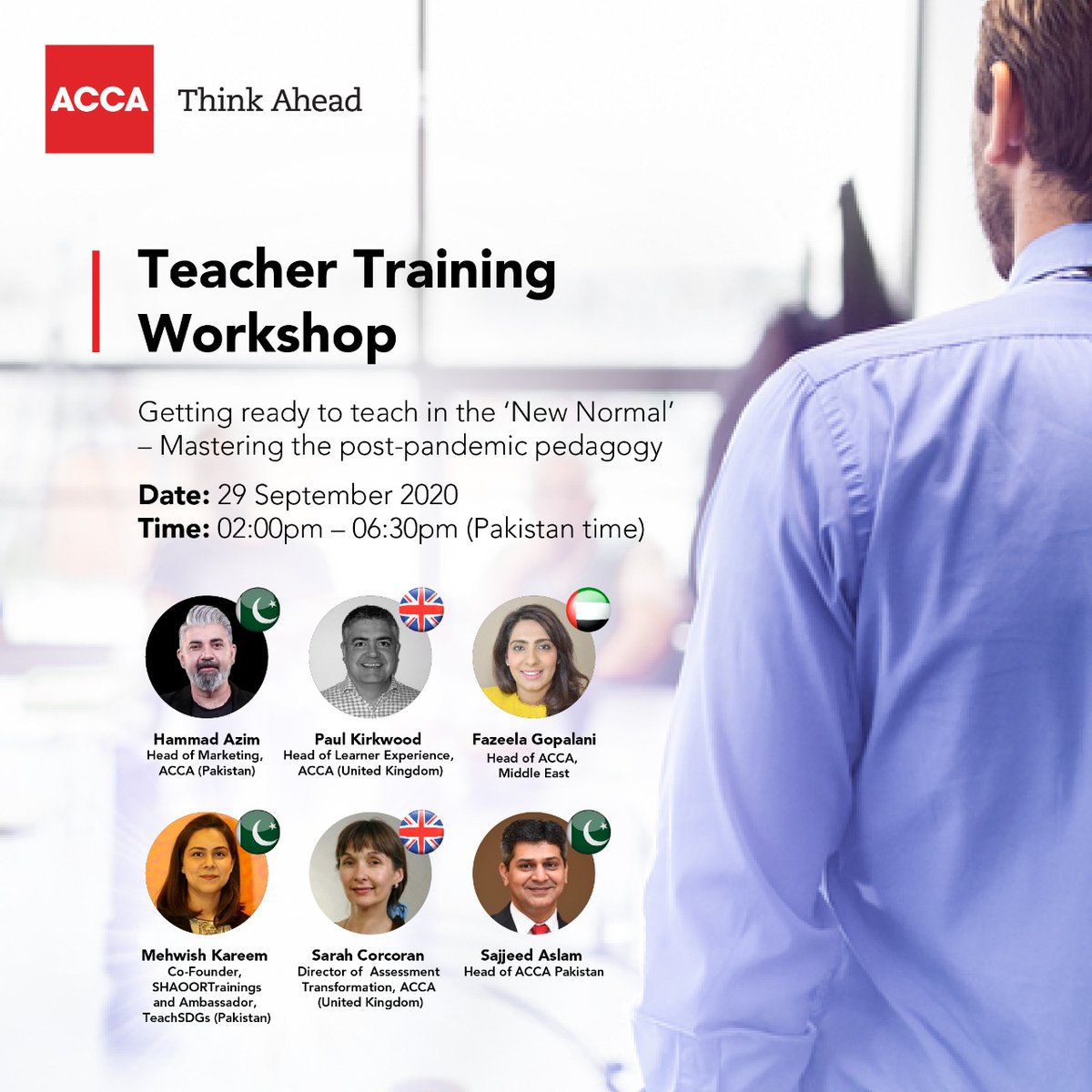 MehwishKareem's tweet photo. Thrilled to be one of the international facilitators for 'Getting ready to teach in the ‘New Normal’ – Mastering the post-pandemic pedagogy', a #FreeOfCost #TeacherTrainingWorkshop by @ACCA_PK.
#HappyStats👇
▶️2,106 educationists
▶️87+ cities
▶️15+ countries
▶️1,319 attendees https://t.co/EXHQcubtx9