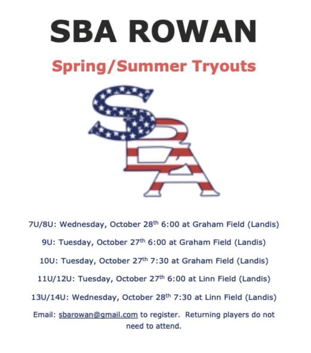 Tryout Dates Announced. <a href="/Travelball247/">Travelball247</a> @TheDon28327468 <a href="/USSSA_NC/">NC USSSA Sports</a> @ncgameonsports1 <a href="/TopGunSports1/">Top Gun Sports</a>