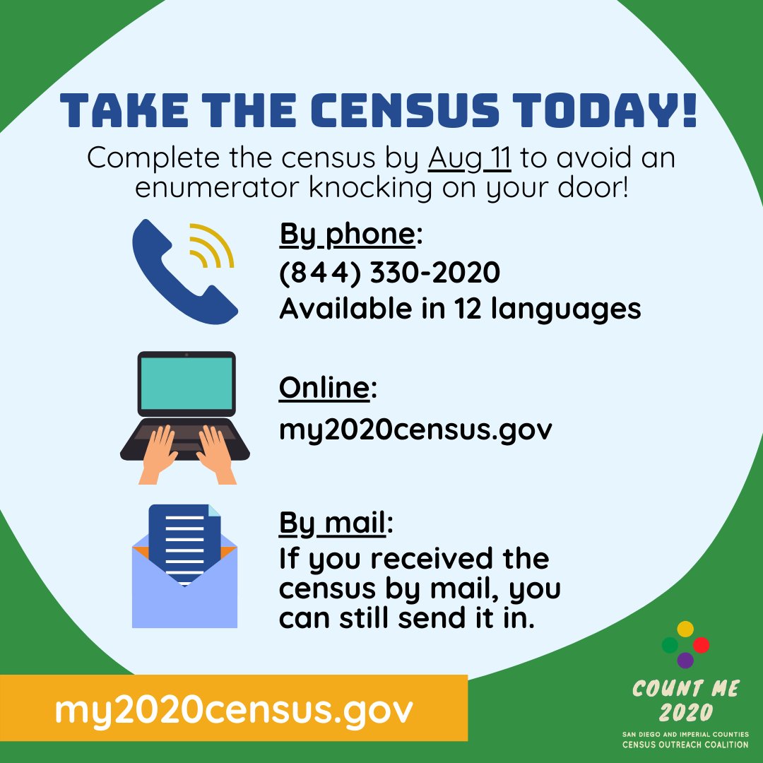 countme2020's tweet photo. Today is the LAST DAY to be counted in the #2020census. #BeCounted https://t.co/Z5KEIOjIiS