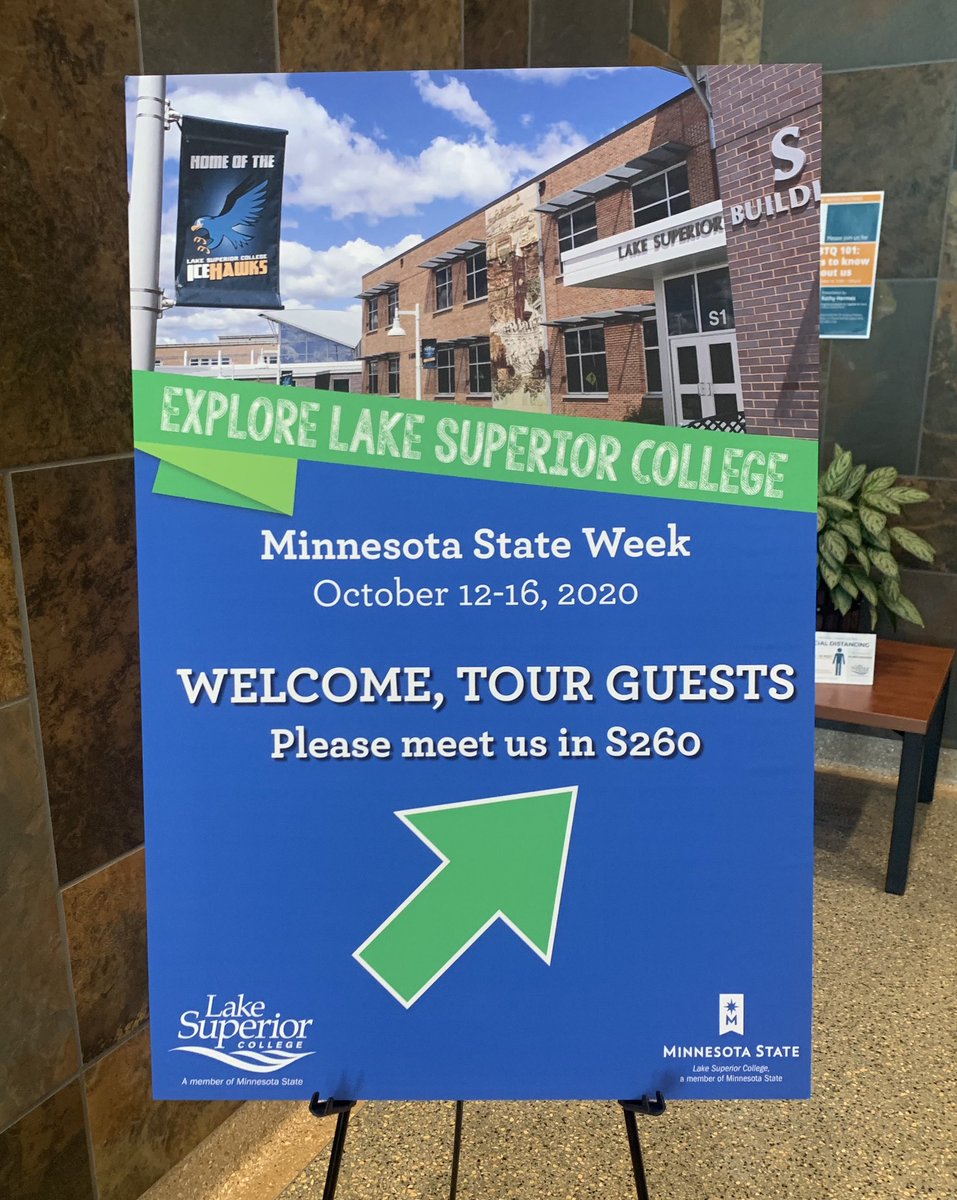 LSC_Duluth's tweet photo. Excited to welcome dozens of prospective new LSC IceHawks today and tomorrow for spaced out, socially-distanced tours of our beautiful campus during MEA and #MinnStateWeek. Welcome to Lake Superior College! Interested in visiting? https://t.co/8SMqyS6eVw 
#ApplyForFreeToLSC https://t.co/5lJDPTqDXN