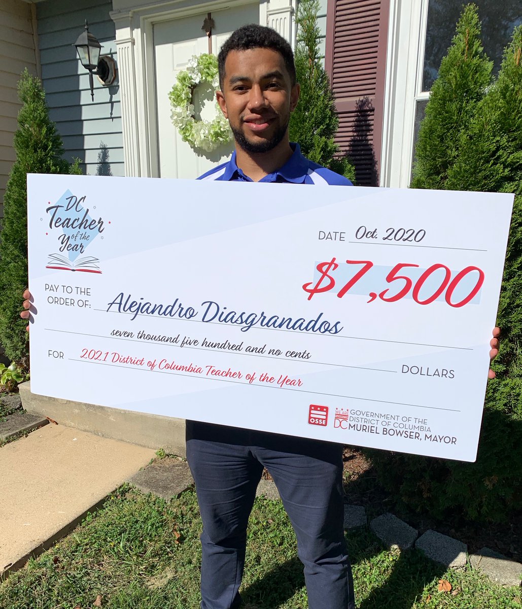 OSSE (@ossedc) on Twitter photo Congratulations to Alejandro Diasgranados <a href="/ThatDCTeacher/">Alejandro Diasgranados, Ed.D</a> for being named the 2021 DC Teacher of the Year! “Mr. Dias” is a superstar 4th/5th grade teacher @AitonES where he ignites a passion for learning in his students and unifies the school community. <a href="/CCSSO/">CCSSO</a> <a href="/dcpublicschools/">DC Public Schools</a> Congratulations to Alejandro Diasgranados <a href="/ThatDCTeacher/">Alejandro Diasgranados, Ed.D</a> for being named the 2021 DC Teacher of the Year! “Mr. Dias” is a superstar 4th/5th grade teacher @AitonES where he ignites a passion for learning in his students and unifies the school community. <a href="/CCSSO/">CCSSO</a> <a href="/dcpublicschools/">DC Public Schools</a>