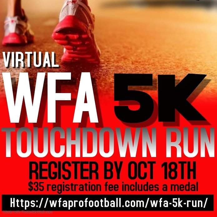 MN_Vixen's tweet photo. Only a few days left to register!!! LET’S GO!!!!
Run, walk, crawl with us!! First annual WFA Virtual 5k TouchDown Run! Only $35 & you get a medal— & you support your favorite team! Select “Minnesota Vixen” & the proceeds go to us!
https://t.co/5J1jplDiAK
#wfatouchdownrun https://t.co/QwHCMjfw2P