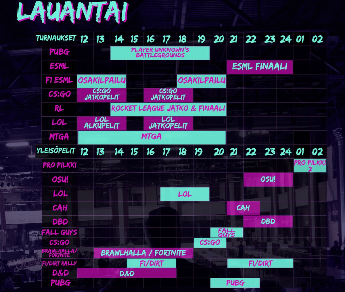 skynettlan's tweet photo. Skynett Online aikatauluun on tullut muutoksia!
Ohjelmaan on virallisesti lisätty D&D ja joidenkin striimien paikkaa on siirretty. Vielä viisi päivää ja sitten mennään!
#esports #gaming #oispalanit #skynett26 #skynett #skynettlan #langames #eurheilu https://t.co/G5jZ56sZcq