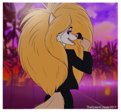 Roxxy_N_Roll's tweet photo. #TBT 
My first commissioned piece of Roxxy. I was still settling on her design. Glad I settled on a natural blonde color for her final design! 😜💜
Art by @PeacePawCoyote 

#throwbackfursday #furry #furryart https://t.co/ZiuwdlEEDA