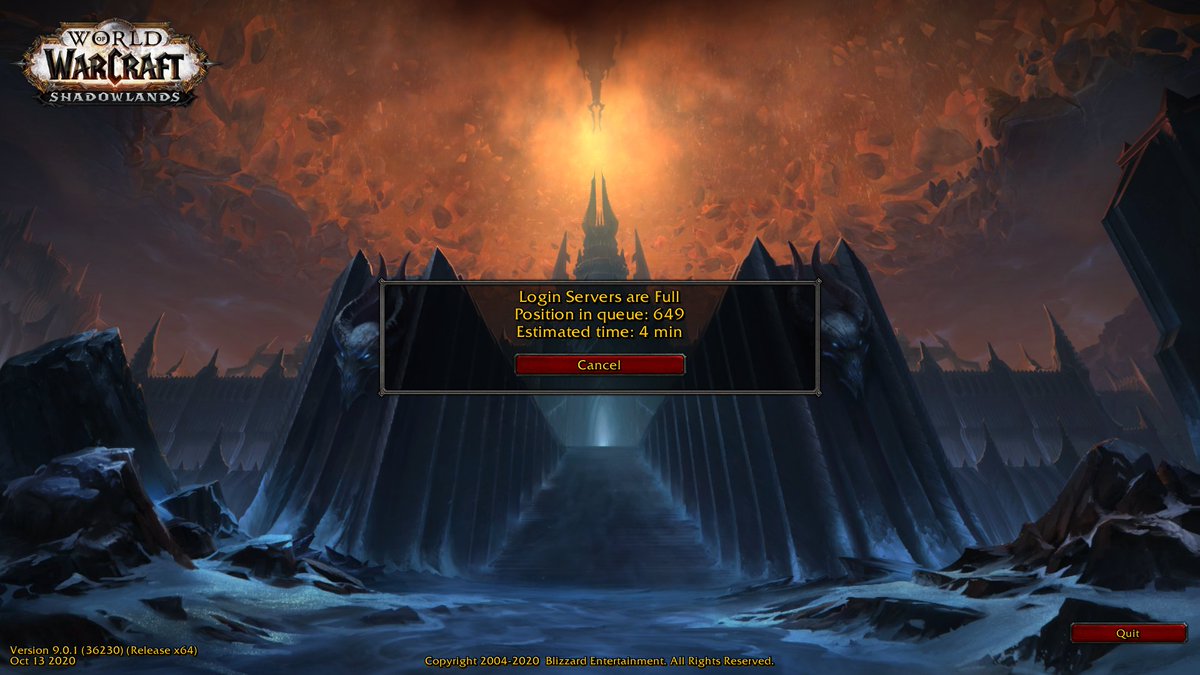 BigFatOrk's tweet photo. @BlizzardCSEU_EN I can understand the queues but getting DC with WOW51900127 error once you reach your turn is seriously infuriating. This is worse than any previous expansion release day... and it's not even the release date, just a pre-patch. WTF Blizz? https://t.co/lexqFhUWZe
