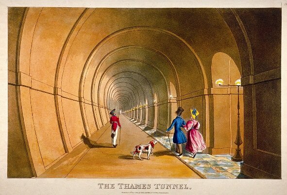 kmacostume's tweet photo. My #MuseumPassion is the wonderful museum I volunteer at @BrunelMuseum ! The museum features beautiful illustrations of the Thames Tunnel, this one shows off some great 1830s fashion! https://t.co/c9RbE1ujfs