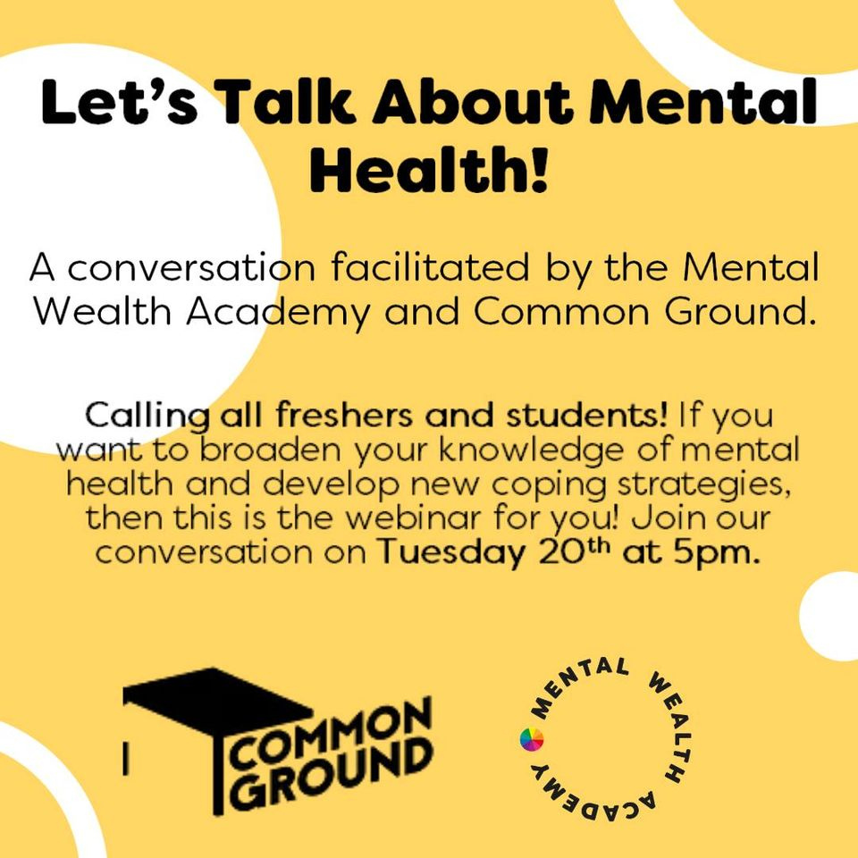 🌟 Free mental health webinar for #students 🌟

An introduction to #mentalhealth first aid for yourself and your friends. Spot the signs, coping strategies, how to help, where to get help.

Book today ▶️: bit.ly/MWAWebinarOx

#MWA #Oxfordshire