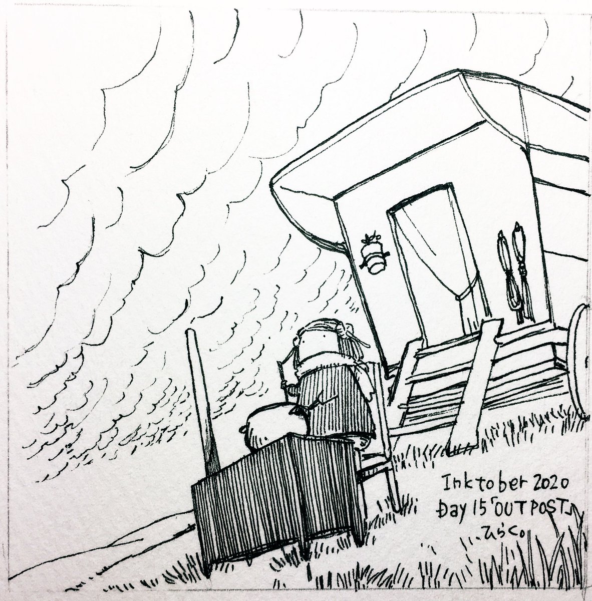 10/15: OUTPOST

もしもし、そちらはどうですか?私は元気です。
Hello, how are you doing? I'm fine.

#inktober2020 #inktober2020day15 #Pavot #ペン画 